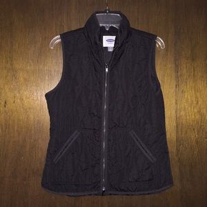 Old Navy Black Quilted Puffer Vest
